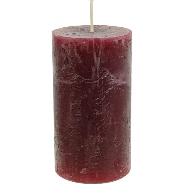 Wenzel Kerzen Effen Bourgondische Rustieke Veilige Adventskaarsen 110×60mm Set van 4 Rood
