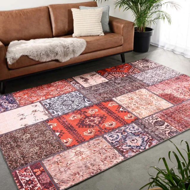 Heritaged Patchwork vloerkleed - Fade No.1 rood/multi 230x330