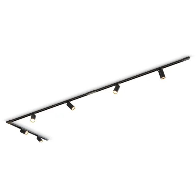 Calex Smart Railsysteem Verlichting - 3 Meter - Inclusief 6 Slimme GU10 Spots - Opbouwspot - Mat Zwart - 1 Fase Zwart-3-Meter-Smart