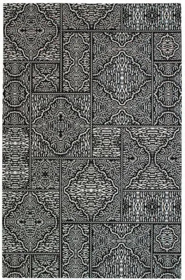 WOOOD Exclusive Renna Vloerkleed - Zwart/Wit - 1x200x300 black/white