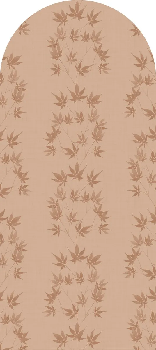 Studio Assorti Muursticker - behangboog - Japandi tan beige - 85 x 190 cm - wanddecoratie slaapkamer - zelfklevend behang - peel and stick wallpaper
