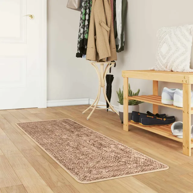 vidaXL Vloerkleedloper MARSA Bruin 50 x 200 cm Polyester en PVC, foto 2