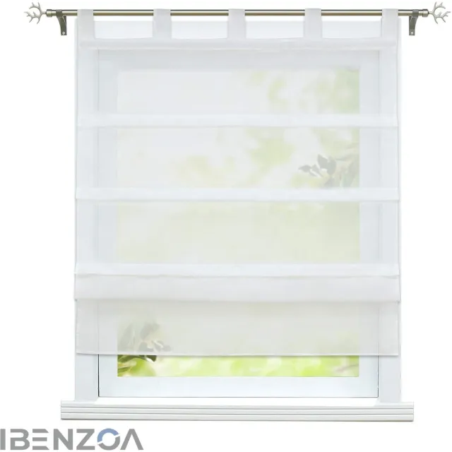 Ibenzoa Vouwgordijn - Wit - 100x140 cm - Polyester