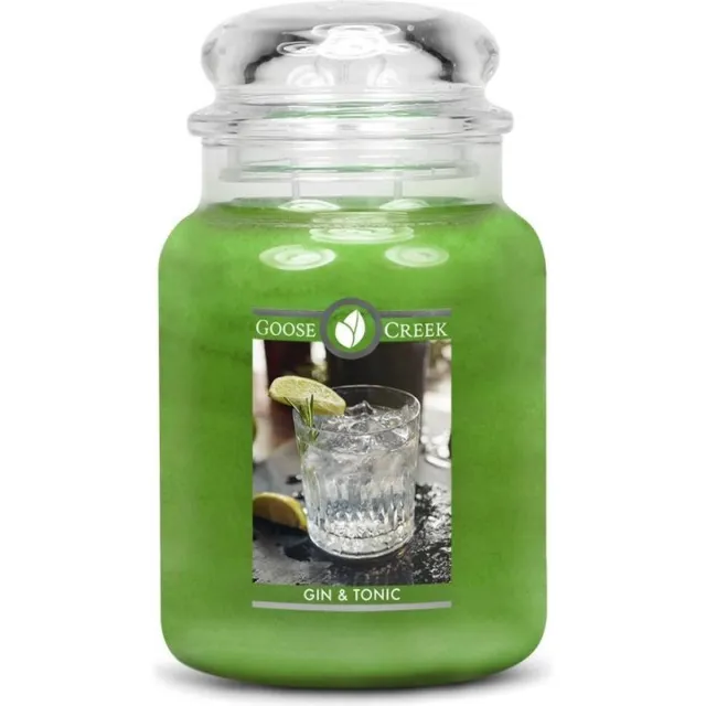 Goose Creek Candle met de geur Gin and Tonic groen
