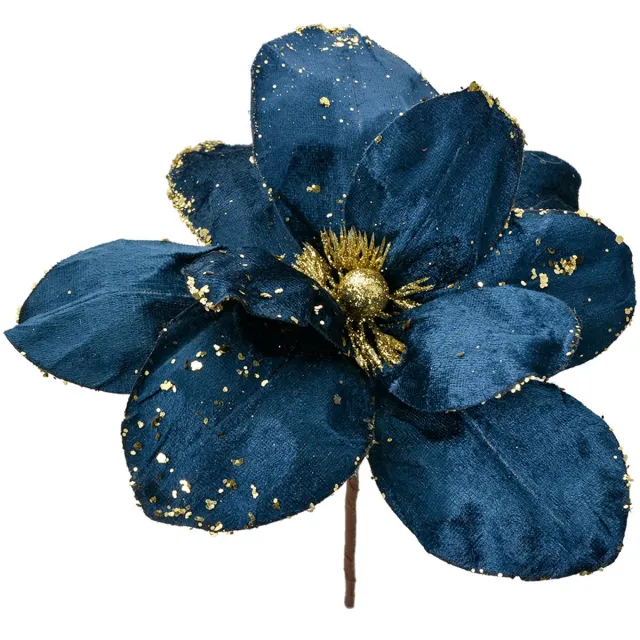 Clayre & Eef Kunstbloem Ø 25x25 cm Blauw Kunststof