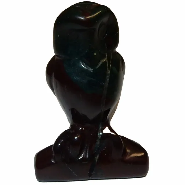 Shanna's Gems and more Miniatuur Uil Natuurlijke Heliotroop groen bruin