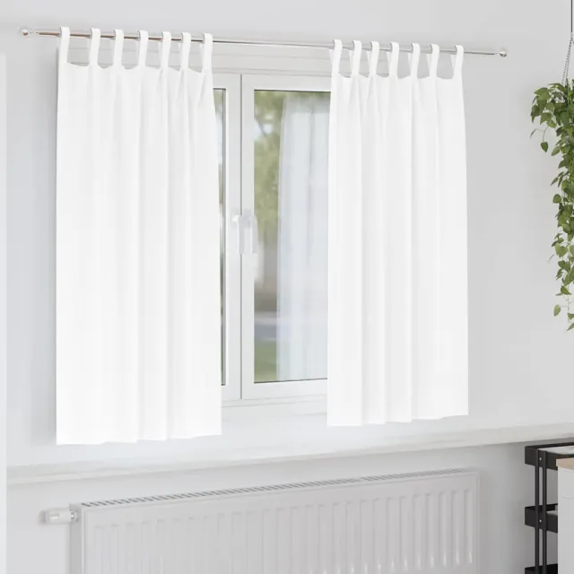 vidaXL Zwart-out Gordijnen met Ringen 2 st Puur Wit 175 x 140 cm