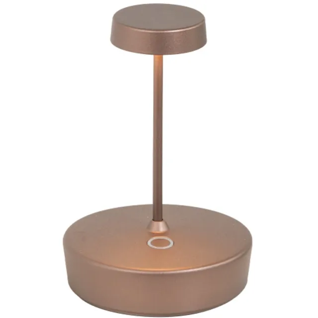 Zafferano Swap mini pro LED tafellamp 14.8cm - brons - oplaadbaar - dimbaar - 3 kleuren