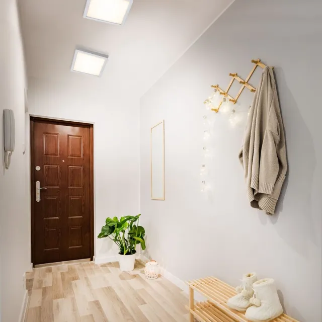 B.K.Licht LED plafondlamp CCT afstandsbediening alu-wit 42W Ø49cm Briloner Leuchten chroom