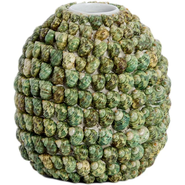 Light & Living Vaas SHELL - Ø20.5x21.5 cm - Groen