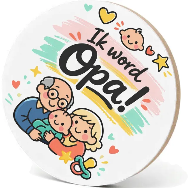 Mr Cadeautjes MDF fotolijst - design Een liefdevolle familiebekendmaking met dezelfde zachte past | cadeau Wit