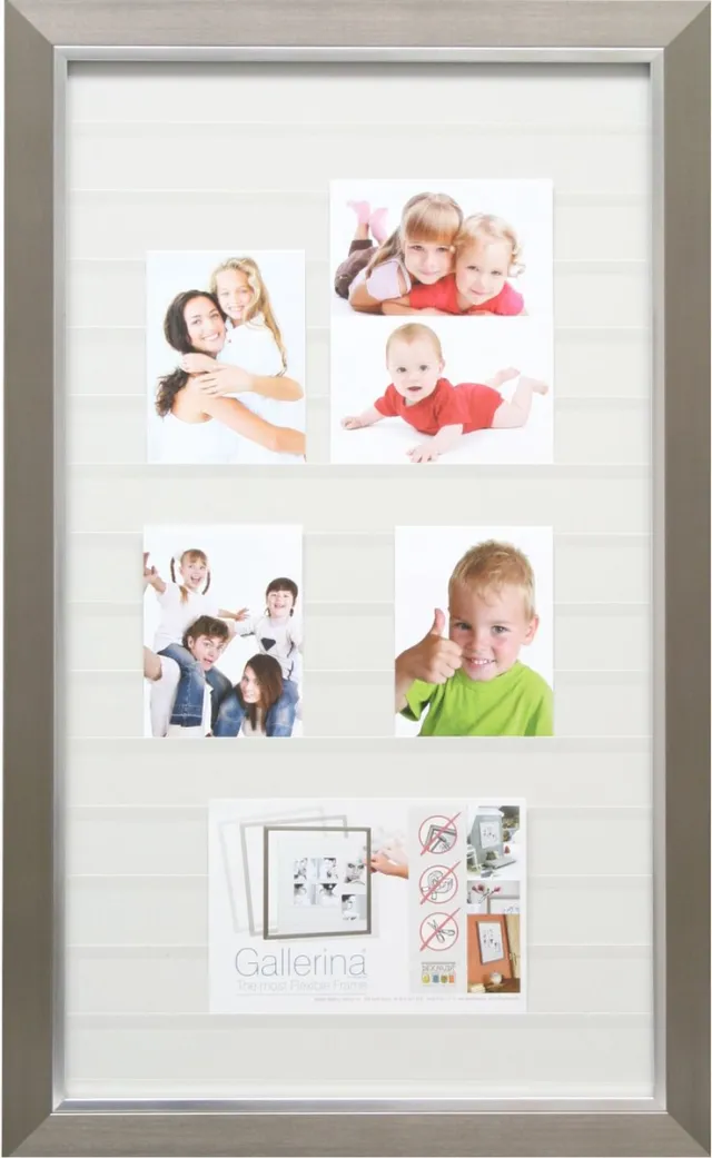Deknudt Frames multifotolijst S41ND1 G - zilver - gallerina - 40x70 cm zilver,biesje