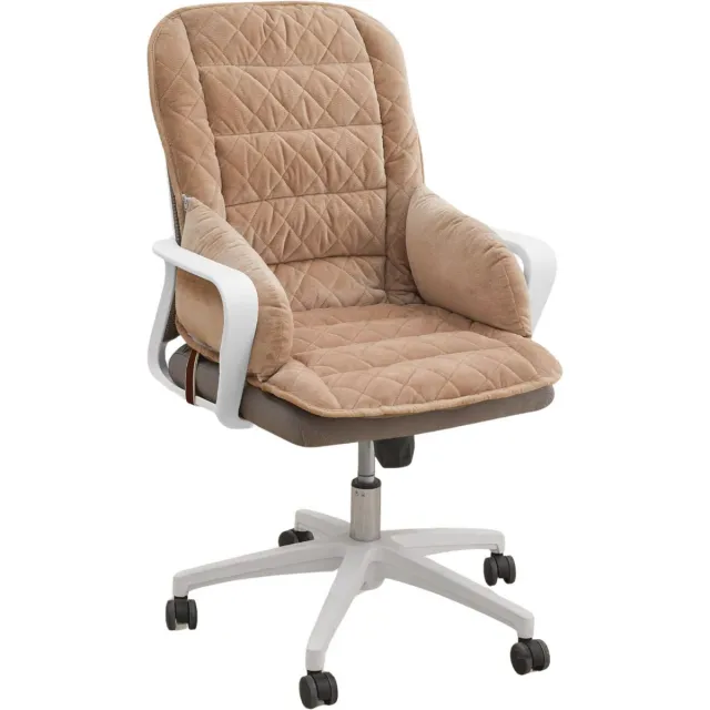 Happiq Bureaustoel kussen Vaylen - Rugkussen - Ergonomisch - Universeel - Khaki