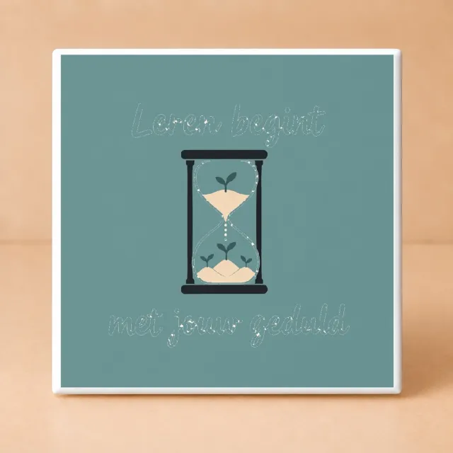 Bedruk King Strak Scandinavisch minimalistische Dag van de Leraar Tegel – Stijlvolle bedanktegel met inspirerende quote voor leerkrachten - 15 x 15 cm Wit