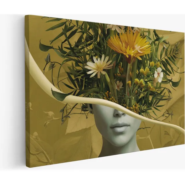 Saammp Muurcirkel Hout Schotse Hooglander Koe in het hoge gras - Dieren - Natuur - Ø 80 - Wandcirkel - Wanddecoratie Cirkel - muurdecoratie Woonkamer - Slaapkamer decoratie - Rond Schilderij