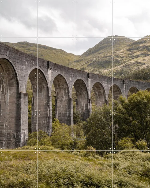 IXXI Glenfinnan, Henrike Schenk - 80 x 100 cm - Grote wanddecoratie en posters - Kleurrijk, Natuur