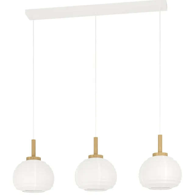 EGLO Summerhill Hanglamp - E27 - 92,5 cm - Wit|Bruin - Papier Wit;Bruin;Wit;