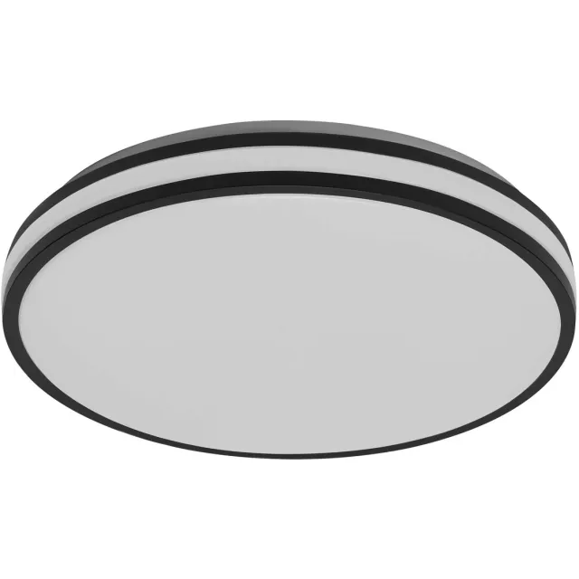 Osram ORBIS Caleb LED Plafondlamp 385mm, 24W, 3000K warm wit, Zwart, Metaal met Kunststof ring, IP20