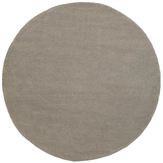 Must Living Noble vloerkleed rond polyester taupe - Ø200 cm Naturel