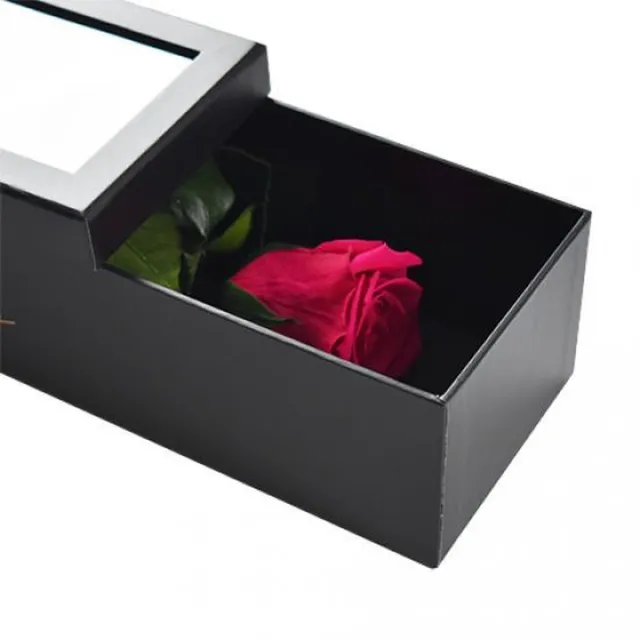 Rosuz Longlife enkele roos donker roze - Ruim assortiment aan Luxe & Handgemaakte cadeaus - Verras op een speciale manier - 2 jaar houdbare rozen!