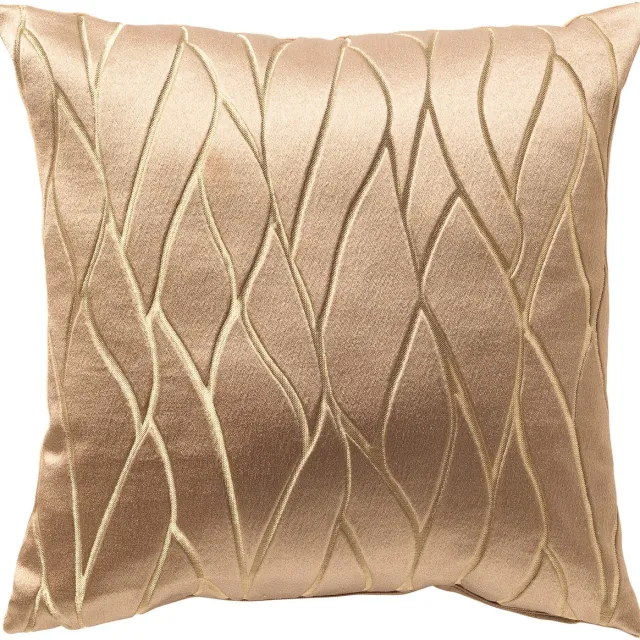 Dutch Decor NOVAN - sierkussen 45x45 cm - organisch motief - met glans - Dune - beige - Inclusief binnenkussen - Luxe kussens voor woonkamer & bank Greige