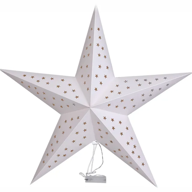 Casaria LED Kerstster 60cm - Draadloos Opvouwbaar - 10 LED´s Wit