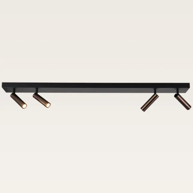 LUSENZ Plafondlamp Taviro bronzo - G9-fitting - Minimalistisch design - IP20 voor binnen Geanodiseerd brons