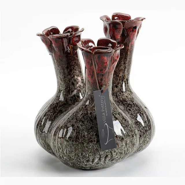 Villa Pottery Zwarte Vaas Quito 17x17x20 Hoog