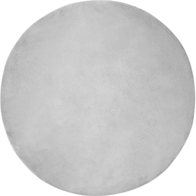 vidaXL Antislip - vloerkleed - van - imitatie - konijnenbont - OLITE - Grijs