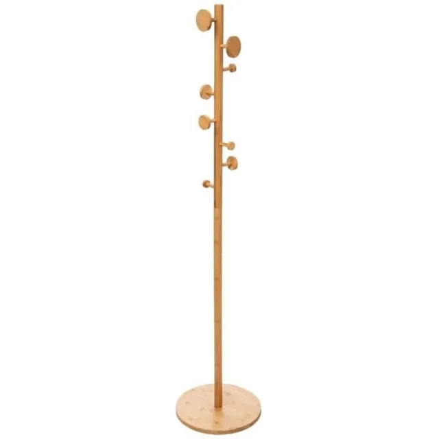 5Five® 5Five - Staande Kapstok - 8 Stangen - Bamboe - Naturel - 175 cm