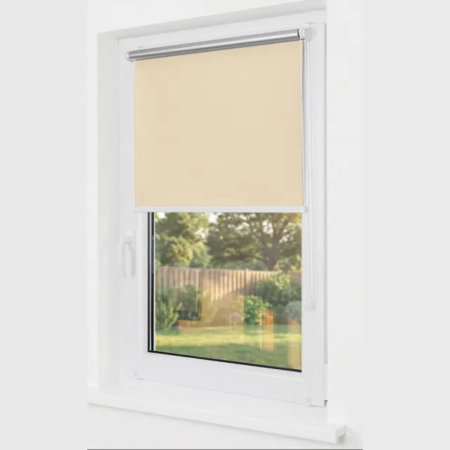 Estika Klemmfix thermo rolgordijn zonder boren 105x150 cm ecru verduisterend