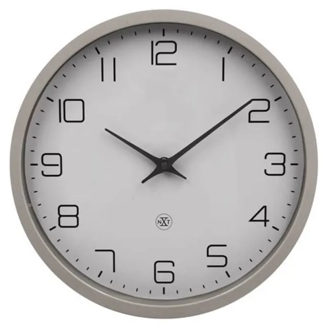 NeXtime nXt Eco – Wandklok – 30 cm – Papier & Bioplastic – Zwart – Stil Beige