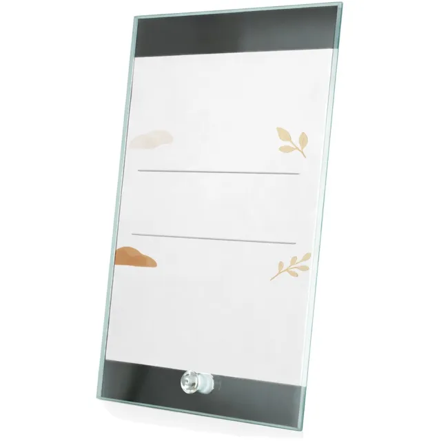 Mr Cadeautjes Glasframe 15 x 23 - design Een strak typografisch kussen met een korte, liefdevolle boo | cadeau Wit