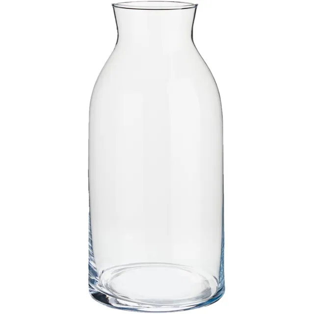 Giftdecor Bloemenvaas - van glas - 15 x 31 cm - Glazen transparante cilinder vazen transparant