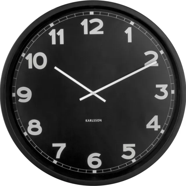 Karlsson Wandklok New Classic XL - Zwart - Ø80cm - Wandklok Modern