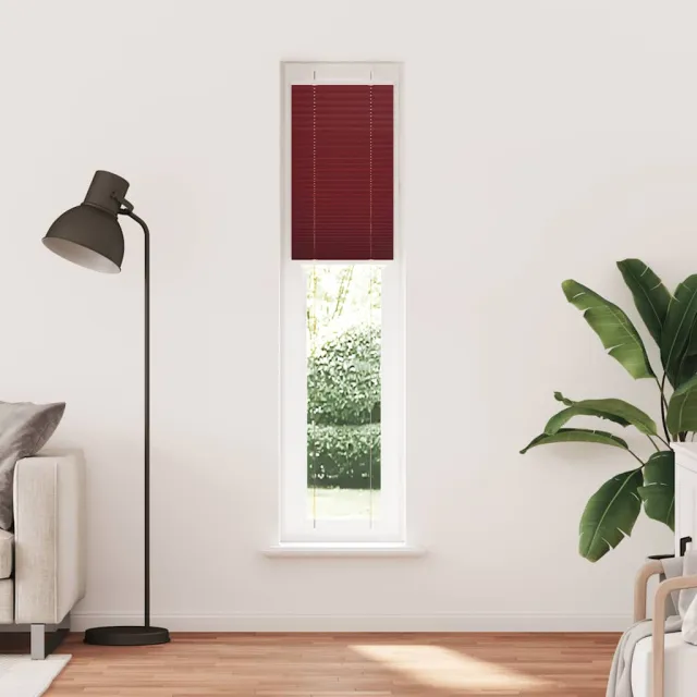 vidaXL Plissé rolgordijn 45x200 cm stofbreedte 44,4 cm bordeauxrood