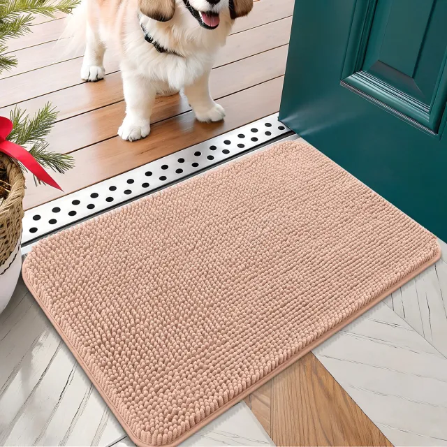 Homaxy Deurmat Binnen - Schoonloopmat - Antislip Droogloopmat - perzik - 41X61 cm