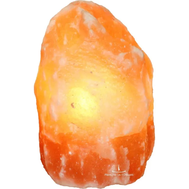 Himalaya Salt Dreams Zoutlamp - Tafellamp - 2-3Kilo - 19cm Hoog - Siliconendopjes Oranje
