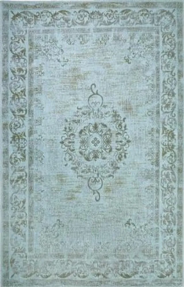 Interieur 05 Vintage vloerkleed Dae 140x200 - Mintgroen/Bruin
