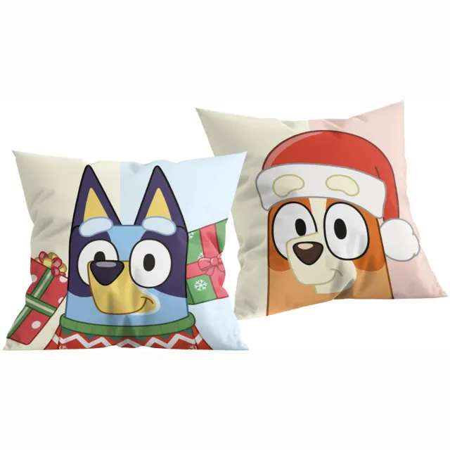Bluey Kerst Sierkussen – Decoratief Kussen – 40 x 40 cm Multicolor