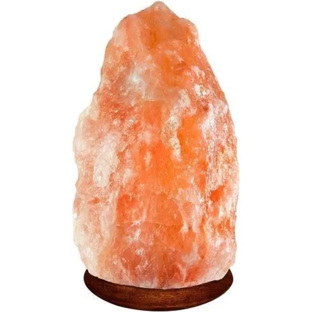mountain-giftshop Himalayan Treasures Zoutlamp 2 tot 3kg- Himalaya Zoutsteen Lamp Inclusief Lampje - Himalayazout Tafellamp - Sfeerlamp met Snoer - Nachtlamp - Nachtlampje roze /pink