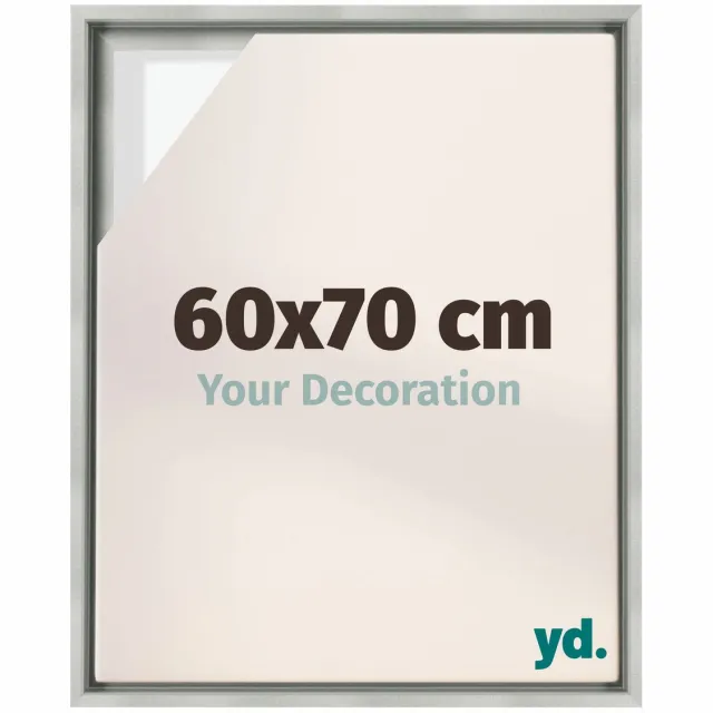yd. yd, Baklijst 60x70 cm Zilver Mat - Lijst voor Canvasdoek - MDF Lyon