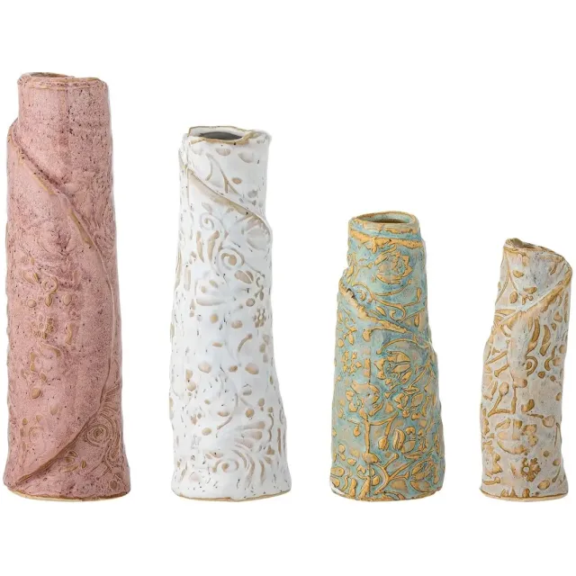 Bloomingville Vaas aardewerk bruin Temple - set van 4 [gid://shopify/Metaobject/307221758287]