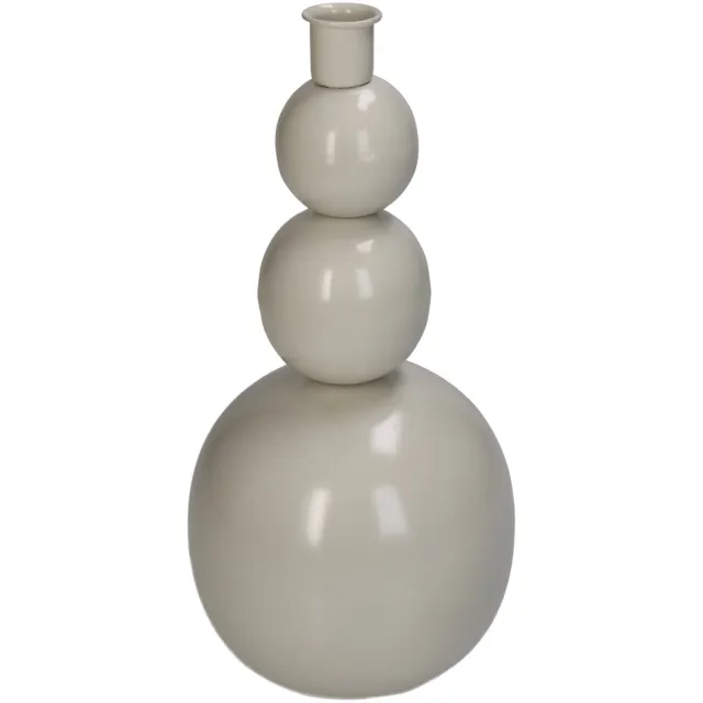 HD Collection Kandelaar Diek Ivoor Metaal - Strak Rond Sfeerlicht Beige/Creme/Greige/Wit