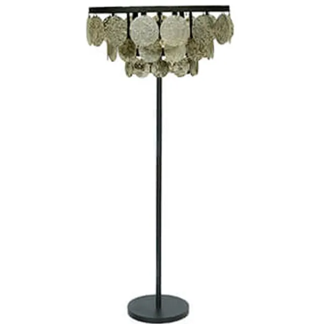 Hoogendam Vloerlamp Schijf vineer 2408