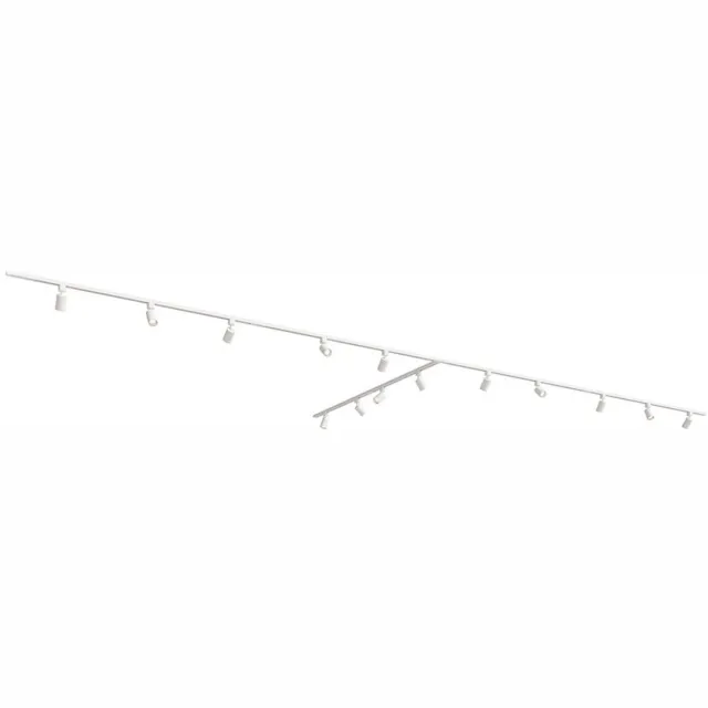 HOFTRONIC railverlichting pakket T-vorm – 4x 1,5 meter en 2x 1 meter rails – 14x GU10 spots 2700K warm wit – dimbaar – aluminium wit – IP20 – modulair – 230V – railspots wit woonkamer keuken