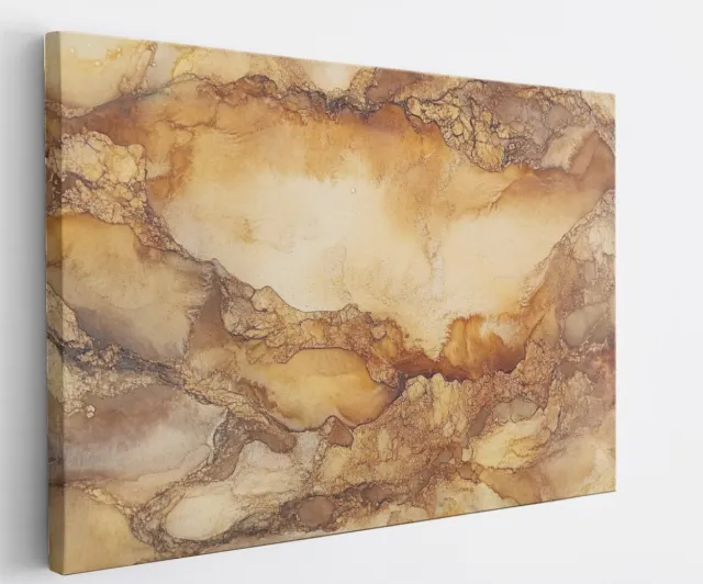 Saammp Canvas Schilderij - Roest gekleurd marmer - Abstract - 70x50 - Foto op canvas - Wanddecoratie - Muurdecoratie Woonkamer - Slaapkamer decoratie - Canvas Print Multicolor