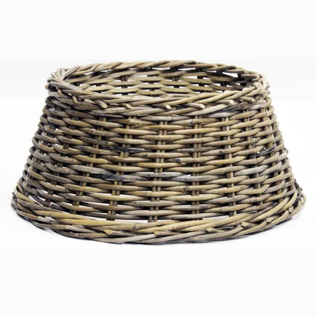 Eurotuin Huls Rotan - Kerstboom accessoires - diameter 50cm - hoogte 20cm Bruin