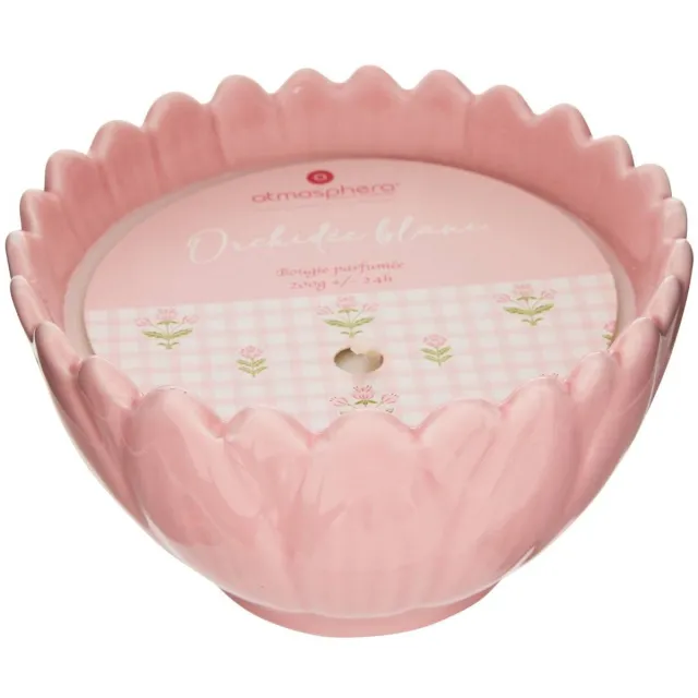 Atmosphera Créateur d'intérieur® Geurkaars met 2 lonten in keramische pot FLEUR DE ROSE
