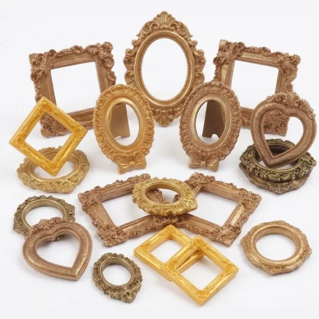 Br@ndless Fotolijstjes - Decoratieve Fotolijsten - Vintage Woondecoratie - Bruin en Goud